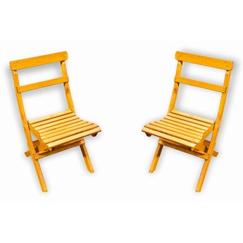 SELSEY Zestaw dwóch krzeseł Launters z drewna sosnowego miodowe