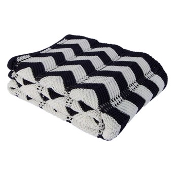 Czarno-biała bawełniana narzuta Homemania Decor Cozy, 130x170 cm