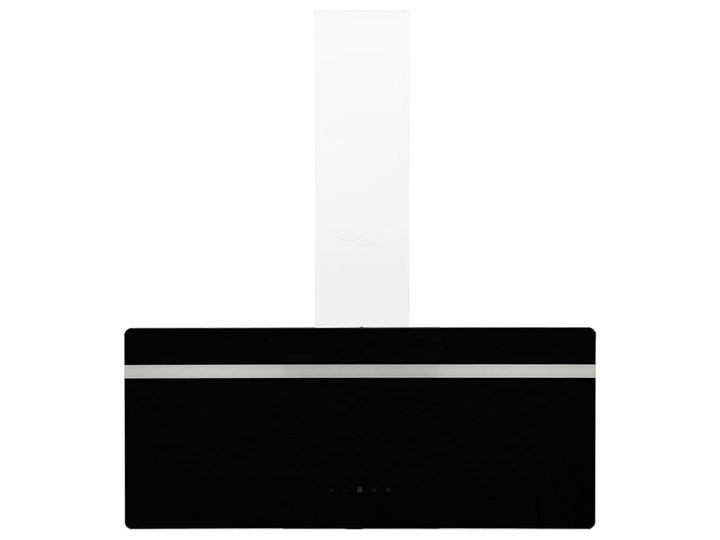 vidaXL Ścienny okap kuchenny, 90 cm, stal i hartowane szkło, czarny Okap przyścienny Okap kominowy Kategoria Okapy