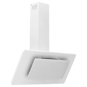 vidaXL Okap kuchenny, 90 cm, stal nierdzewna i hartowane szkło, biały