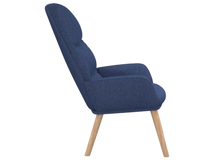 vidaXL Fotel, niebieski, obity tkaniną Tworzywo sztuczne Drewno Metal Kategoria Fotele do salonu