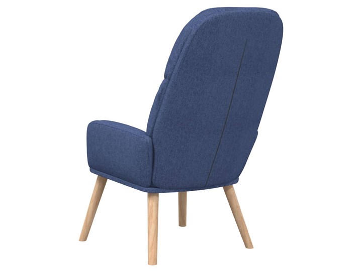 vidaXL Fotel, niebieski, obity tkaniną Tworzywo sztuczne Drewno Metal Kategoria Fotele do salonu