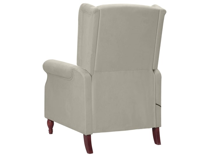 vidaXL Rozkładany fotel masujący, jasnoszary, obity mikrofibrą Fotel rozkładany Drewno Tworzywo sztuczne Metal Tkanina Pomieszczenie Salon