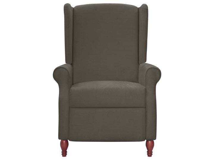 vidaXL Rozkładany fotel masujący, ciemnoszary, obity mikrofibrą Fotel rozkładany Drewno Tworzywo sztuczne Metal Tkanina Pomieszczenie Salon