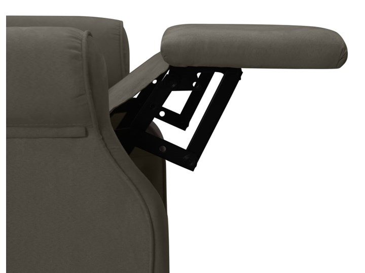 vidaXL Rozkładany fotel masujący, ciemnoszary, obity mikrofibrą Drewno Metal Tkanina Pomieszczenie Salon Tworzywo sztuczne Fotel rozkładany Kategoria Fotele do salonu