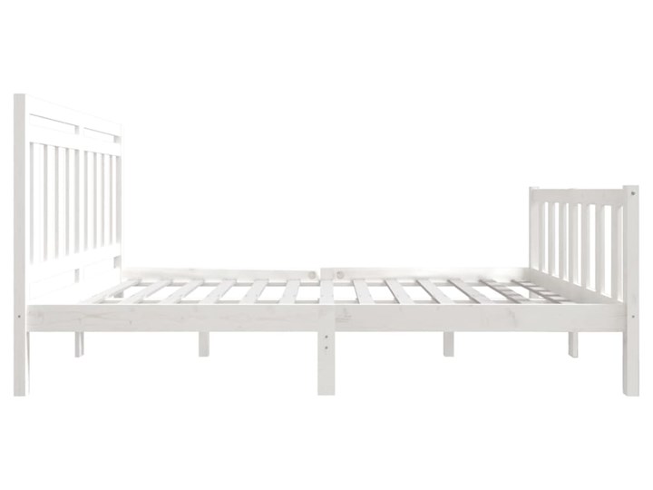 vidaXL Rama łóżka, biała, lite drewno, 120x190 cm, 4FT, podwójna Łóżko drewniane Kolor Biały