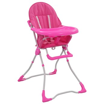 Różowe krzesełko dziecięce do karmirnia - Hikko