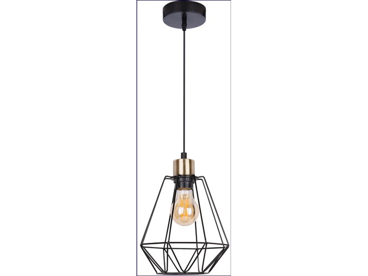 Czarna metalowa druciana lampa wisząca do kuchni - K114-Wigo Lampa druciana Styl Industrialny