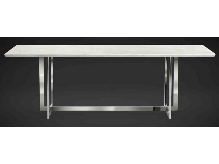 Stół biało srebrny / marmur syntetyk/ Ramona/ 180 x 90 Kategoria Stoły kuchenne Wysokość 77 cm Stal Kształt blatu Prostokątny