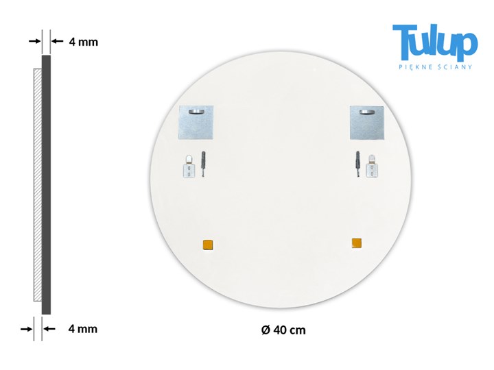 Lustro łazienkowe okrągłe biała ramka fi 80 cm Lustro z ramą Pomieszczenie Łazienka Ścienne Kwadratowe Kolor Biały
