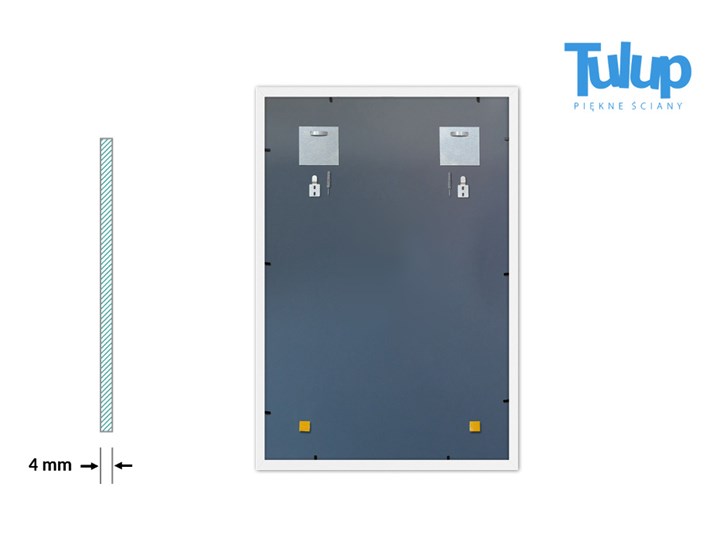 Lustro dekoracyjne prostokątne biała ramka MDF 100x70 cm Kwadratowe Lustro z ramą Styl Nowoczesny Ścienne Okrągłe Pomieszczenie Przedpokój