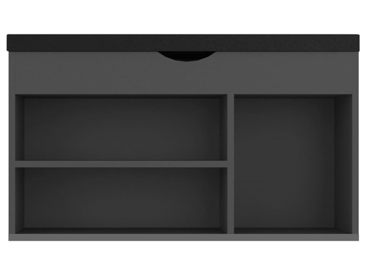 vidaXL Ławka na buty z poduszką, szara, 80x30x47 cm, płyta Głębokość 30 cm Typ Z siedziskiem Płyta laminowana Płyta MDF Szerokość 80 cm Tworzywo sztuczne Płyta meblowa Pomieszczenie Przedpokój