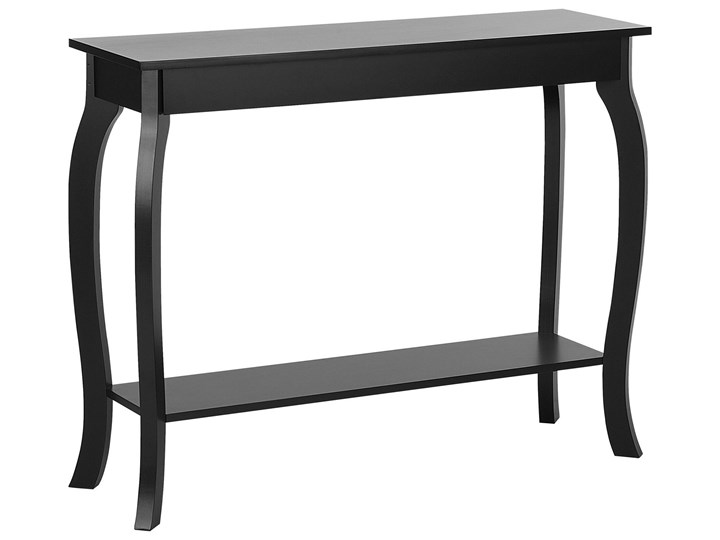 Beliani Konsola stolik z półką czarny 100 x 30 cm styl prowansalski salon przedpokój sypialnia Szerokość 100 cm Płyta MDF Styl Vintage