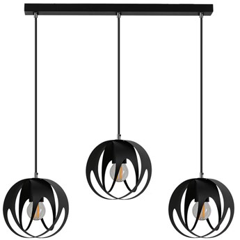 Czarna loftowa lampa wisząca nad stół - S656-Biva