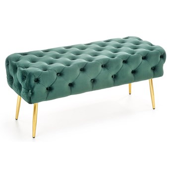 Zielone pikowane siedzisko w stylu glamour - Eliso