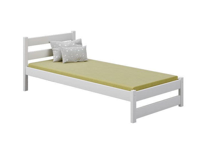 Białe pojedyncze łóżko dziecięce - Olda 3X 190x80 cm Płyta MDF Drewno Rozmiar materaca 80x190 cm Tradycyjne Kolor Biały