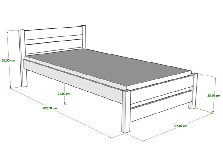 Białe nowoczesne łóżko młodzieżowe - Olda 3X 200x90 cm Tradycyjne Płyta MDF Drewno Kategoria Łóżka dla dzieci