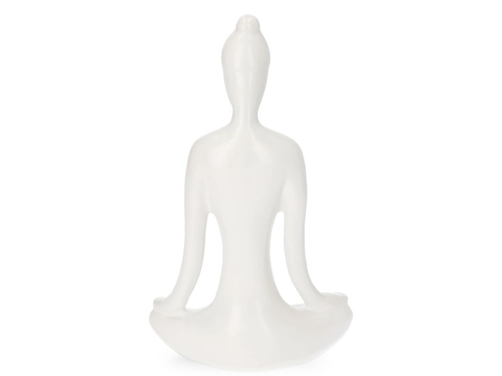Dekoracja stojąca YOGA ceramiczna 12x5,5x20 cm - Homla Ceramika Rośliny Kolor Szary