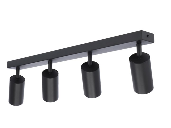 Oprawa punktowa natynkowa listwa MALGA 4 Black spot 4xGU10 czarny EDO777350 EDO Okrągłe Kategoria Lampy sufitowe Reflektory Metal Pomieszczenie Przedpokój