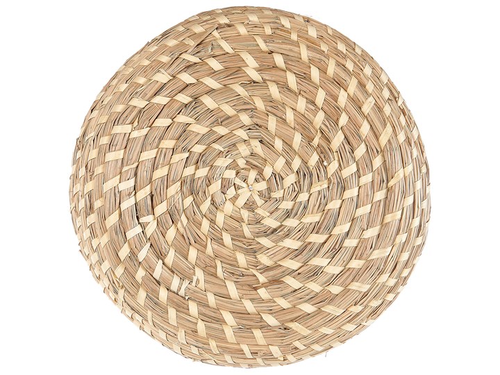 Beliani Zestaw 2 doniczek wiszących naturalny z trawy morskiej 27 x 86/ 22 x 69 cm ręcznie plecione akcesorium osłonki styl boho Kształt doniczki Okrągły Doniczka wisząca Kategoria Doniczki i kwietniki