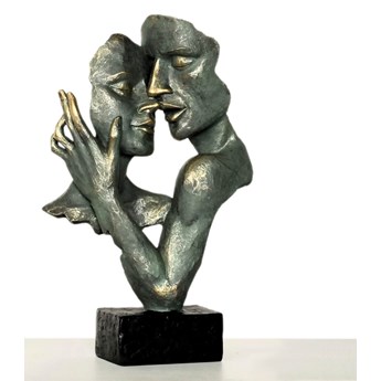 Nowoczesna Figurka Ozdobna - Dekoracyjna Rzeźba Twarze Kochankowie - FaceS