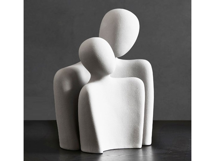 Nowoczesna Figurka Dekoracyjna Para, Komplet – Białe Kolor Biały