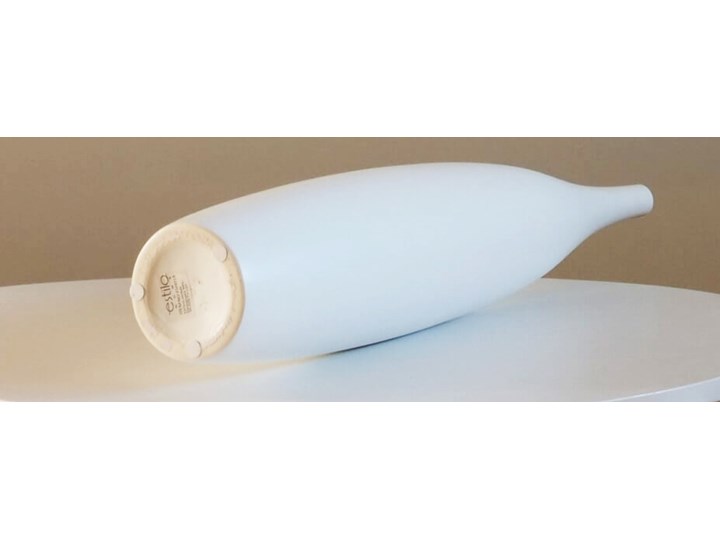 Zestaw Wysokich Wazonów Ceramicznych Białych Podłogowych - Kolekcja Sevilla 2 Wazony na Podłogę Porcelana Ceramika
