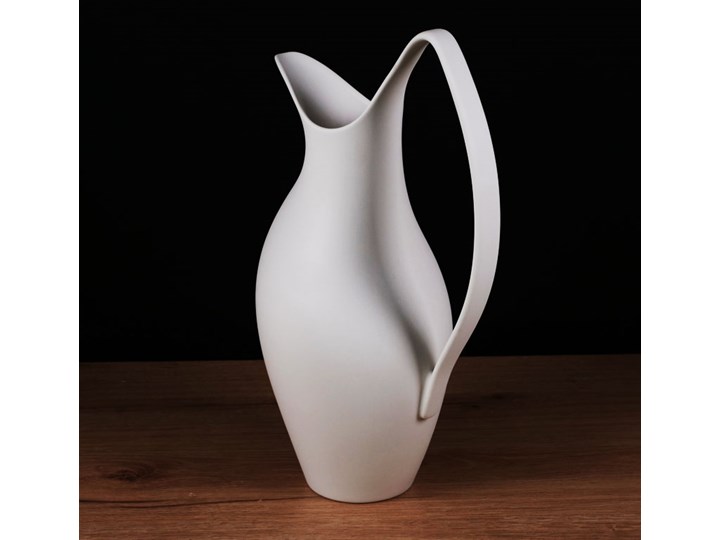 Wazon Ceramiczny Biały Dekoracyjny Ozdobny Roma - Dzbanek 33cm Ceramika Kategoria Wazony