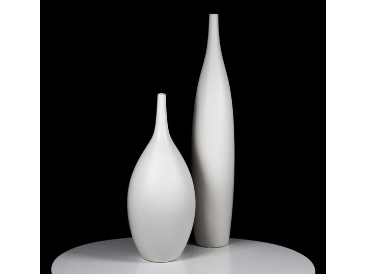 Wazon Biały Wysoki Ceramiczny Dekoracyjny Podłogowy Sevilla - 70cm Ceramika Kategoria Wazony