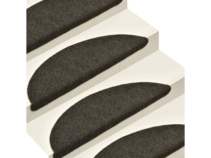 vidaXL Samoprzylepne nakładki na schody, 10 szt., brązowe, 56x17x3 cm Nieregularny Bawełna Syntetyk 17x56 cm Nakładki schodowe Dywany Dywaniki Kolor Brązowy