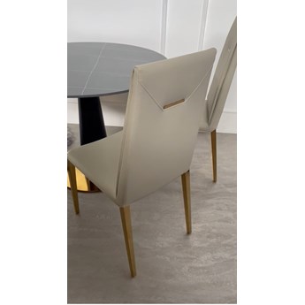 Krzesło nowoczesne złote , beżowe Conarr