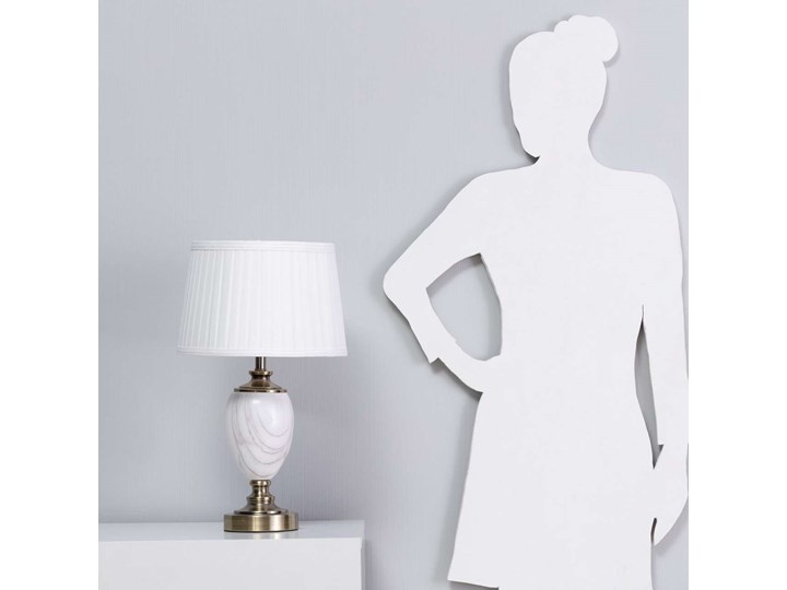 Lampa stołowa Frilly 51cm, 30 x 30 x 51 cm Lampa z abażurem Lampa z kloszem Styl Nowoczesny