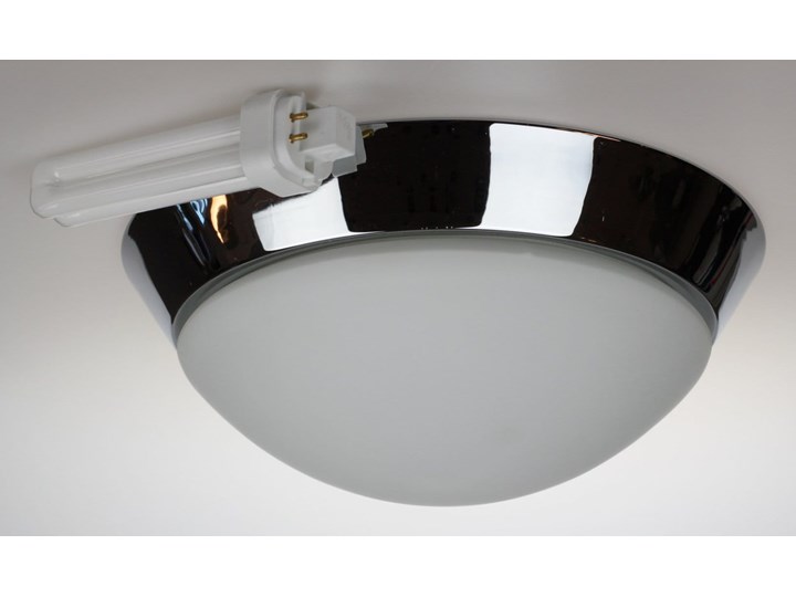 LM P 1090/1-28 PLAFON (ŚWIETLÓWKA W KOMPLECIE) Metal Chrom Szkło Pomieszczenie Przedpokój