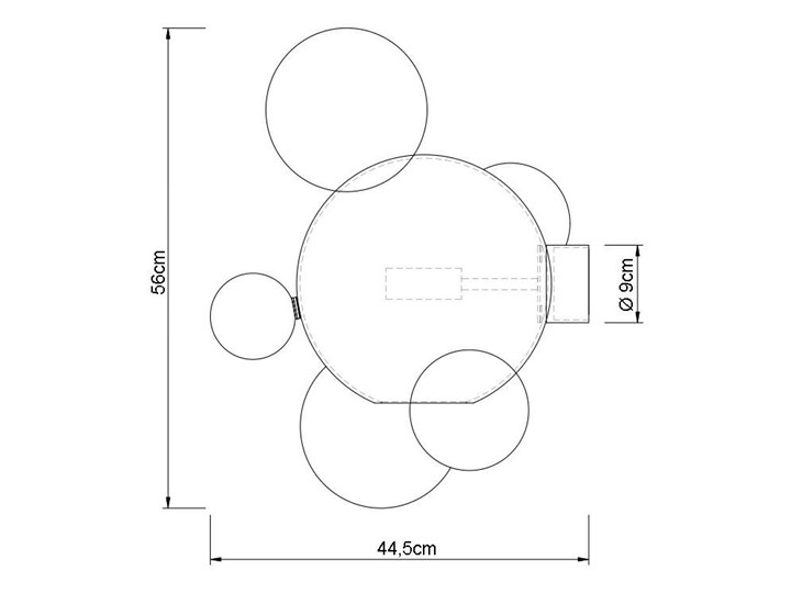 Kinkiet złoty kule /CAPRI WALL 6 - 60 LED Szkło Funkcje Kinkiet LED Kinkiet z kloszem Metal Kinkiet LED Kategoria Lampy ścienne