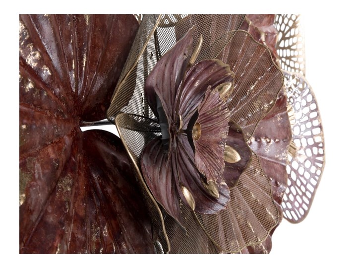 Metalowa dekoracja wisząca Mauro Ferretti Flowery, 118x58 cm Styl Glamour