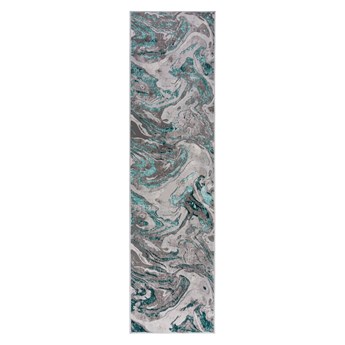 Szaro-niebieski chodnik Flair Rugs Marbled, 30x230 cm