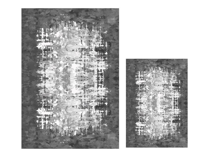 Zestaw 2 szaro-białych dywaników łazienkowych Mila Home Modern Kategoria Dywaniki łazienkowe 60x100 cm Poliester Prostokątny Kolor Szary