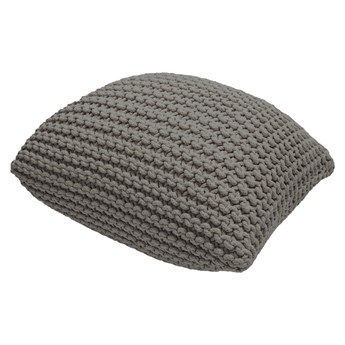 Szary puf w kształcie poduszki Bonami Essentials Knit