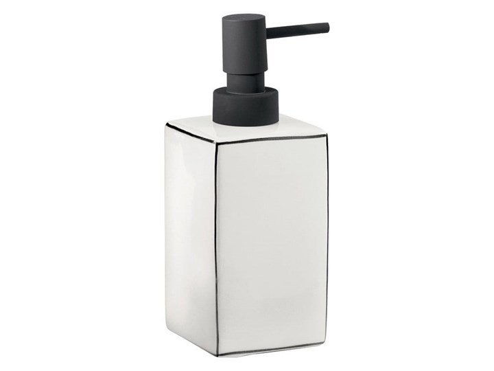 Czarno-biały ceramiczny dozownik do mydła Sapho Lucrezia, 400 ml Dozowniki Kolor Czarny Ceramika Kategoria Mydelniczki i dozowniki