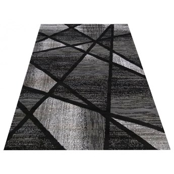 Czarno-szary geometryczny dywan - Bonix
