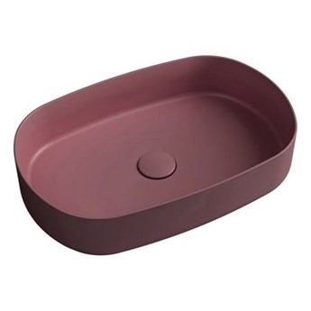 Bordowa umywalka ceramiczna Sapho Infinity Oval, 55x36 cm
