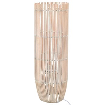 vidaXL Lampa podłogowa, wiklina, biała, 72 cm, E27