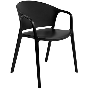 Czarne krzesło kawiarniane z polipropylenu Camel