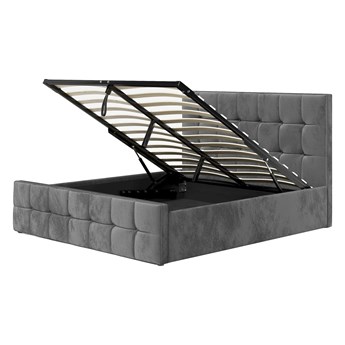 Łóżko tapicerowane 160X200 SFG015P welur popiel