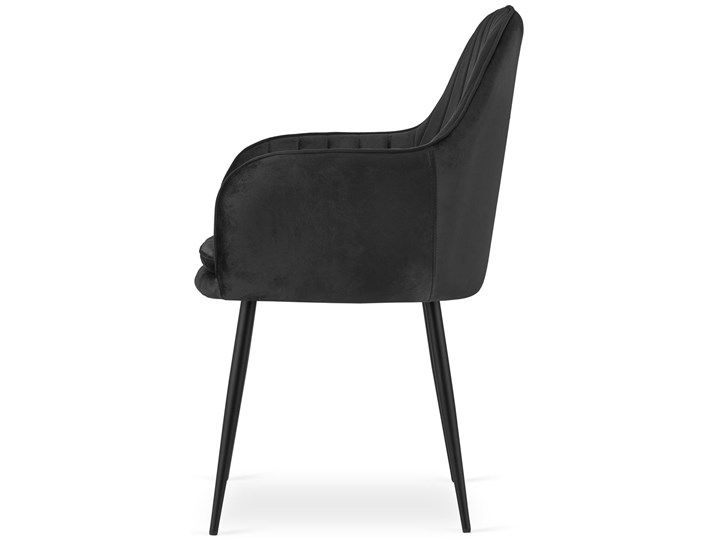 Zestaw czarnych pikowanych krzeseł do salonu 2 szt. - Negros Wysokość 86,5 cm Wysokość 87 cm Pomieszczenie Jadalnia Tkanina Welur Szerokość 57 cm Głębokość 56,5 cm Drewno Metal Wysokość 86 cm Szerokość 57,5 cm Tworzywo sztuczne Styl Nowoczesny