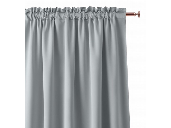 ZASŁONY GOTOWE NA TAŚMIE JASNE SZARE 140X250cm Zasłona zaciemniająca Poliester 140x250 cm Mocowanie Tunel