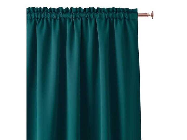 ZASŁONY GOTOWE NA TAŚMIE PETROL 140X250cm