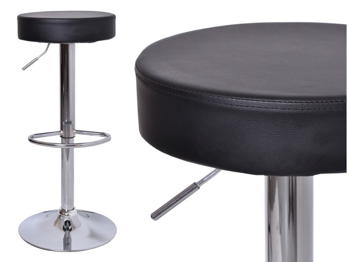 Krzesło obrotowe Jimi czarne Skóra ekologiczna Tkanina Wysokość 64 cm Wysokość 84 cm Styl Nowoczesny