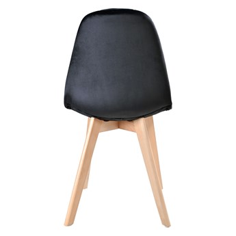 Krzesło welurowe Callista czarne