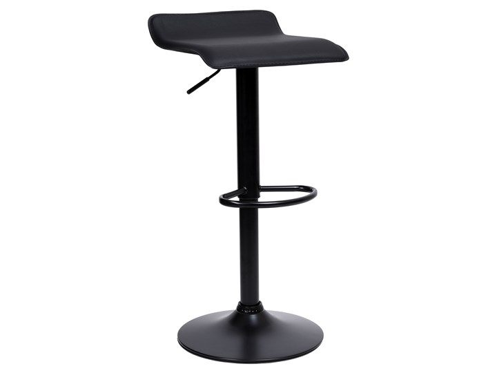 Krzesło obrotowe Porti Black czarne Głębokość 38 cm Skóra ekologiczna Wysokość 63 cm Wysokość 83 cm Kolor Czarny
